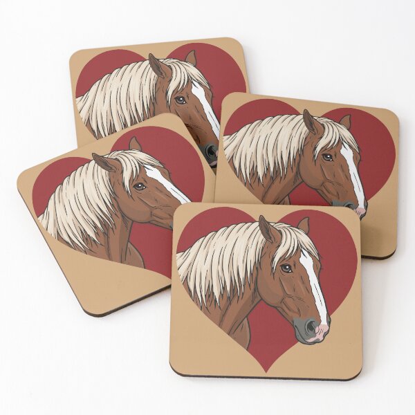 Item preview, The head of the Abtenauer horse and a red heart designed and sold by Cheval-de-coeur.