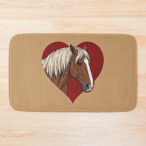 Item preview, The head of the Abtenauer horse and a red heart designed and sold by Cheval-de-coeur.