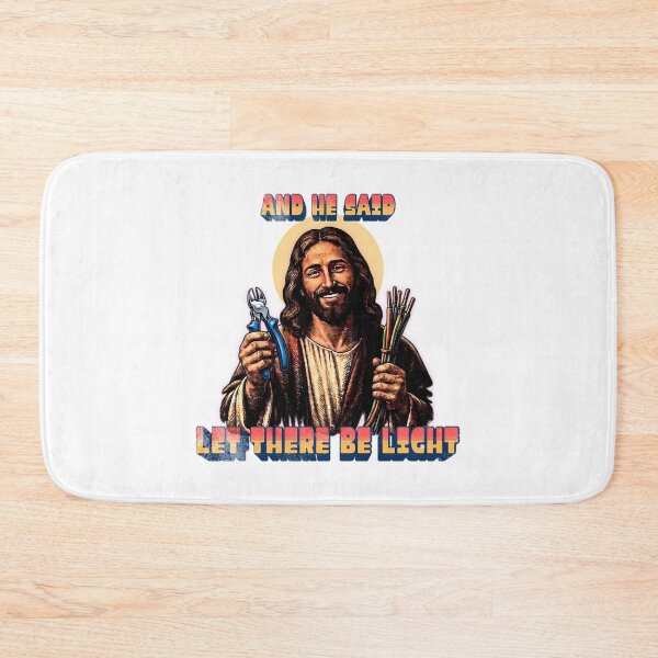 Item preview, Electrician Jesus - And He Said Let There Be Light Retro designed and sold by StackItHighf.
