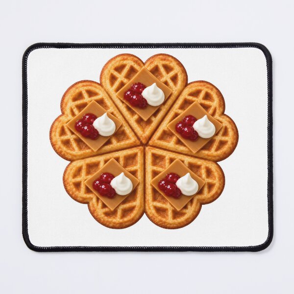 Item preview, Norwegian Heart Waffles with Brunost and Jam designed and sold by PRINTIONAL.