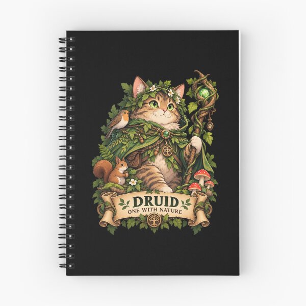 Item preview, Druid Cat – One With Nature designed and sold by StudioSand.