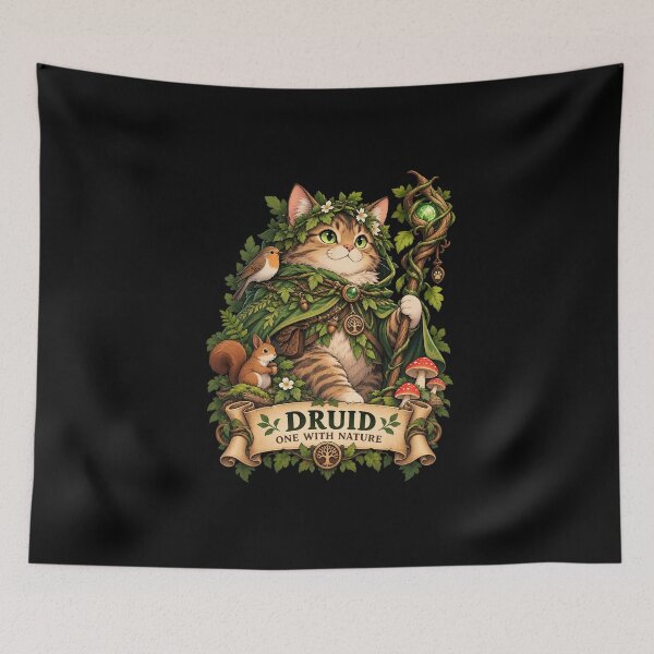Item preview, Druid Cat – One With Nature designed and sold by StudioSand.
