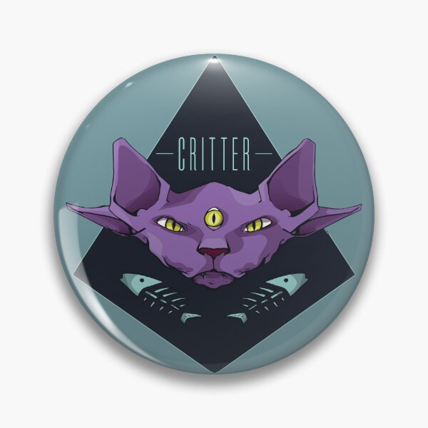 Item preview, Critter Cat - Pequeño Sphynx Mutante en Morado designed and sold by DesignsbyLKW.