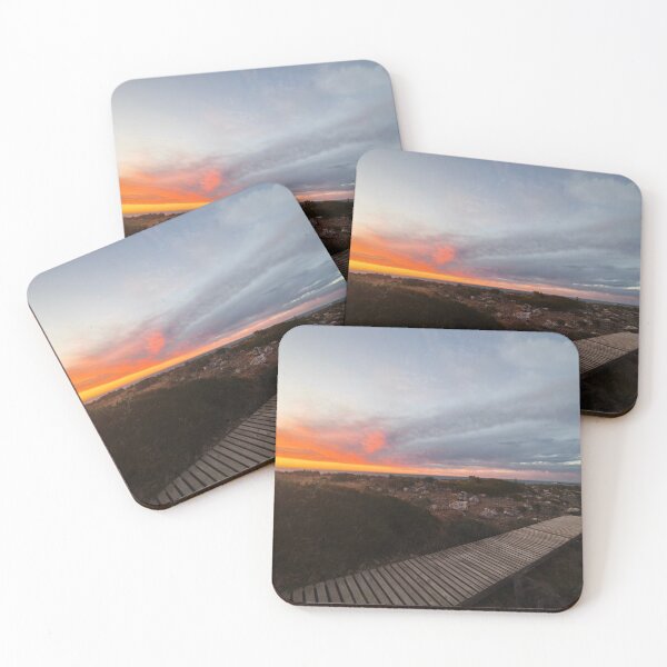 Item preview, Wooden Boardwalk Through Coastal Fynbos Sunset designed and sold by hanlahav.