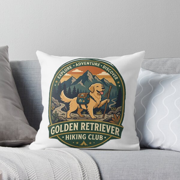Item preview, Golden Retriever Hiking Club Mountain Explorer Dog designed and sold by PerditaLu.
