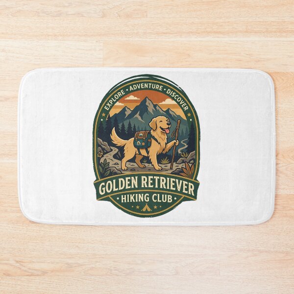 Item preview, Golden Retriever Hiking Club Mountain Explorer Dog designed and sold by PerditaLu.