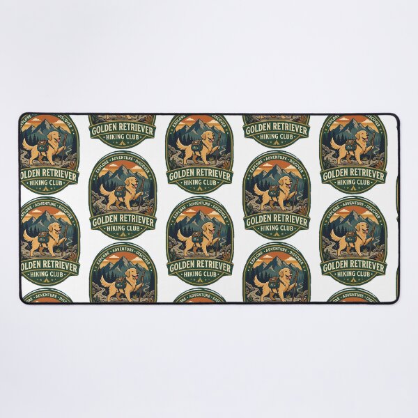 Item preview, Golden Retriever Hiking Club Mountain Explorer Dog designed and sold by PerditaLu.