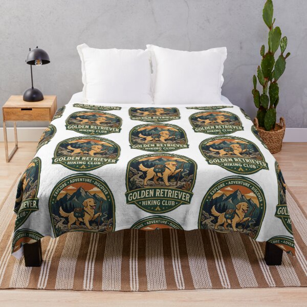 Item preview, Golden Retriever Hiking Club Mountain Explorer Dog designed and sold by PerditaLu.