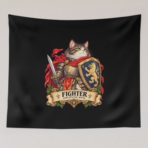 Item preview, Fighter Cat – Discipline Wins designed and sold by StudioSand.