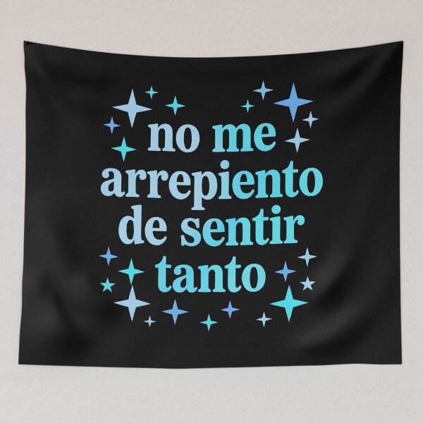 Item preview, No Me Arrepiento De Sentir Tanto Spanish Quote Stars designed and sold by Chromatic-Cubes.