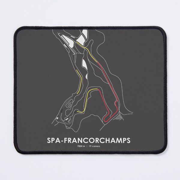 Item preview, Spa Francorchamps Belgium Racing Track Map with Flag Design designed and sold by PORTALSTAR.