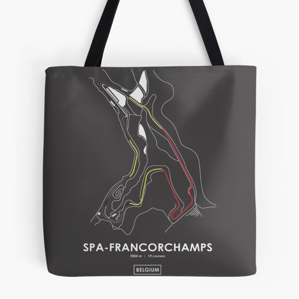 Item preview, Spa Francorchamps Belgium Racing Track Map with Flag Design designed and sold by PORTALSTAR.