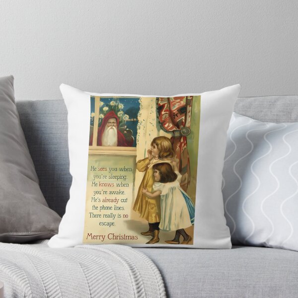 Item preview, He Sees You When You'Re Sleeping - Funny Mean Vintage Christmas Card designed and sold by StackItHighf.