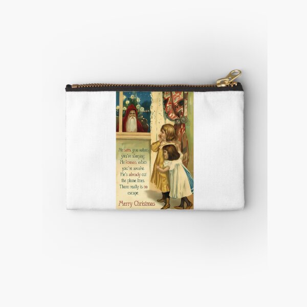 Item preview, He Sees You When You'Re Sleeping - Funny Mean Vintage Christmas Card designed and sold by StackItHighf.