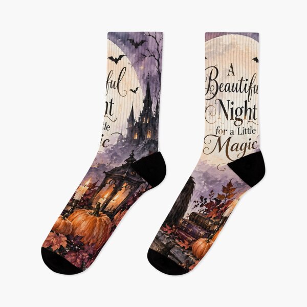 Item preview, A Beautiful Night for a Little Magic – Gothic Halloween Black Cat designed and sold by blankTeeShirt.