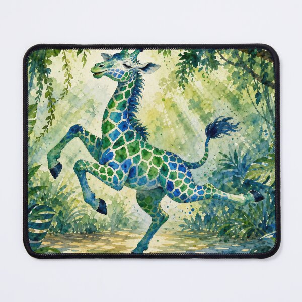 Item preview, Dancing Giraffe Watercolor – Joyful Giraffe Jungle Art, Colorful Tropical Animal Illustration designed and sold by Jandedan.