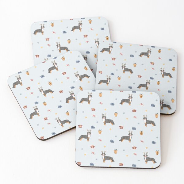 Item preview, Cute Watercolor Bernese Mountain Dog Christmas Pattern designed and sold by svitlaarty.