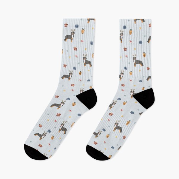 Item preview, Cute Watercolor Bernese Mountain Dog Christmas Pattern designed and sold by svitlaarty.