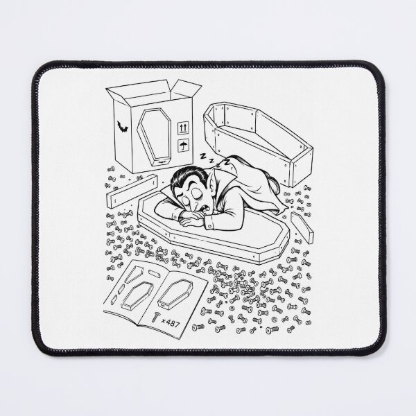 Item preview, Vampire Coffin Assembly Disaster Funny DIY Humor designed and sold by ComedyInkFactor.