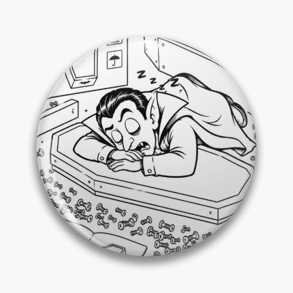 Item preview, Vampire Coffin Assembly Disaster Funny DIY Humor designed and sold by ComedyInkFactor.