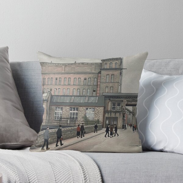 Item preview, Asquith Bottom Mills, Sowerby Bridge in Lowry Style designed and sold by ArtworkNorth.