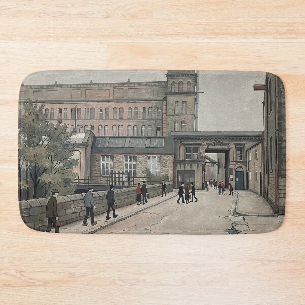 Item preview, Asquith Bottom Mills, Sowerby Bridge in Lowry Style designed and sold by ArtworkNorth.