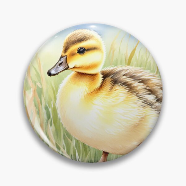 Item preview, Cute Watercolor Duckling in Meadow Grass designed and sold by Hackl20.