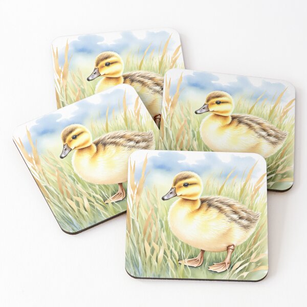 Item preview, Cute Watercolor Duckling in Meadow Grass designed and sold by Hackl20.