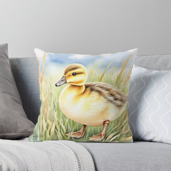 Item preview, Cute Watercolor Duckling in Meadow Grass designed and sold by Hackl20.