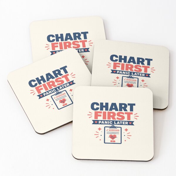 Item preview, Chart First Panic Later Nurse Clipboard Humor Tee designed and sold by GSideArtStore.