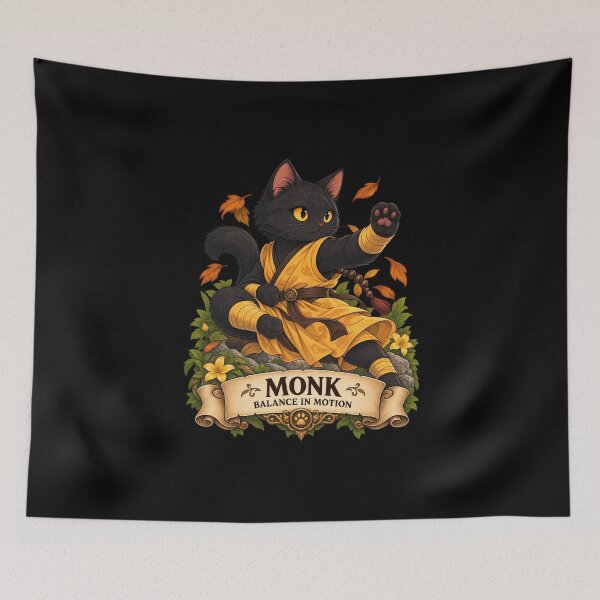 Item preview, Monk Cat – Balance In Motion designed and sold by StudioSand.