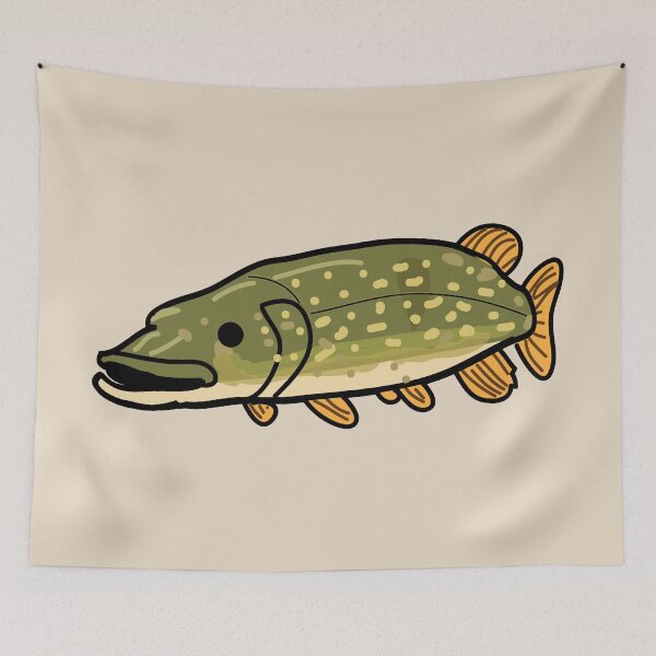 Item preview, Pike fishing fish designed and sold by fluffyfamcraft.
