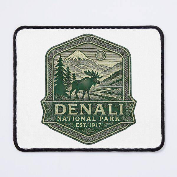 Item preview, Denali National Park Classic Engraved Look designed and sold by PerditaLu.