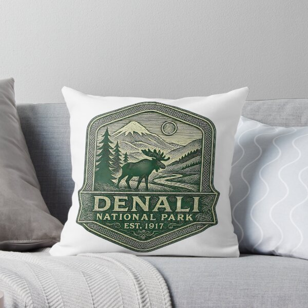 Item preview, Denali National Park Classic Engraved Look designed and sold by PerditaLu.