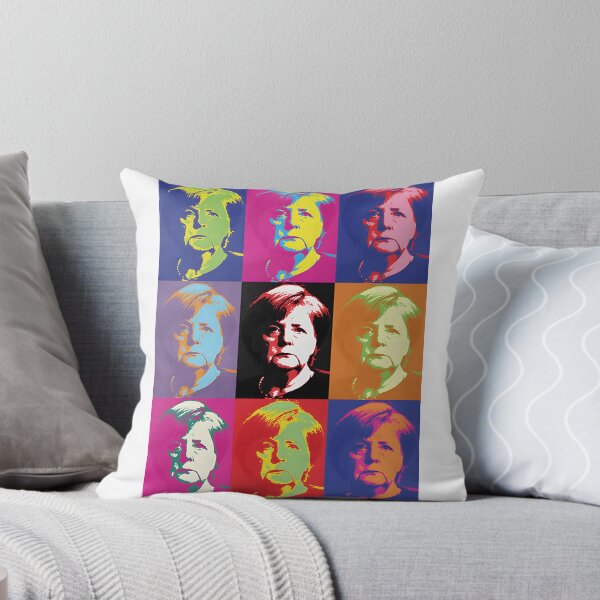 Item preview, Angela Merkel Pop Art Portrait with Vibrant Colors and Bold Design designed and sold by Medjz.
