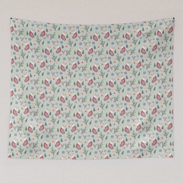 Item preview, Cute Watercolor Chihuahua in Christmas Stocking Pattern designed and sold by svitlaarty.