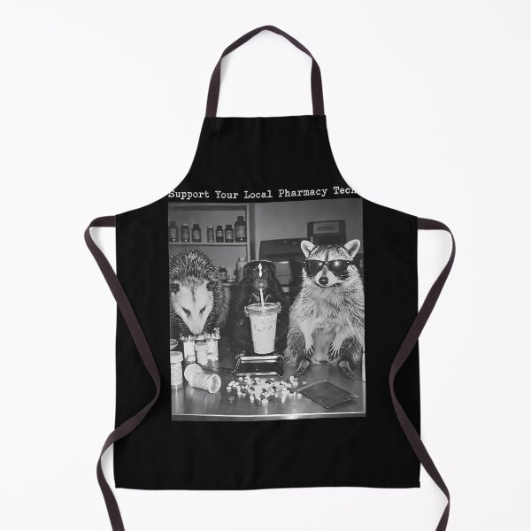 Item preview, Support Your Local Pharmacy Techs Raccoon Possum Pharmacist designed and sold by Chromatic-Cubes.