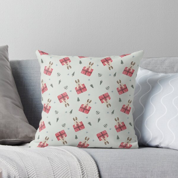 Item preview, Cute Watercolor Dog in Christmas Present Box Pattern designed and sold by svitlaarty.