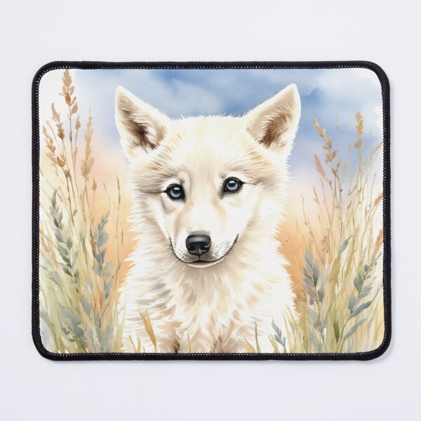 Item preview, Cute Watercolor Arctic Fox in Meadow Grass designed and sold by Hackl20.