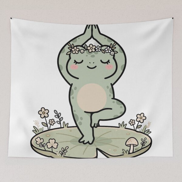Item preview, Yoga frog tree pose designed and sold by DkSpirit.