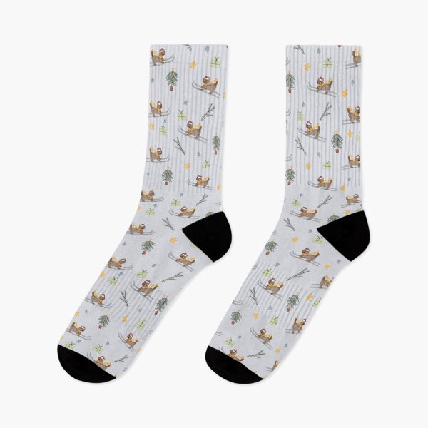 Item preview, Cute Watercolor Skiing Dog Winter Holiday Pattern designed and sold by svitlaarty.