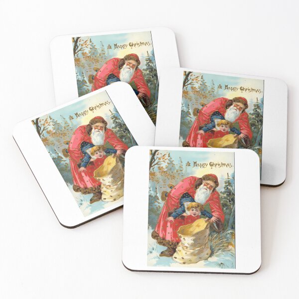 Item preview, Victorian Santa Stuffing Child Into Sack Christmas Greeting designed and sold by StackItHighf.