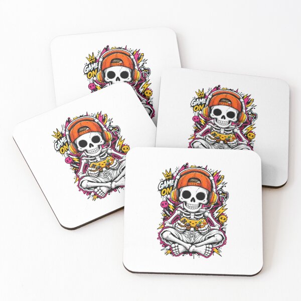Item preview, Skeleton Gamer with Headphones and Controller designed and sold by Dmo3HarkoArt.