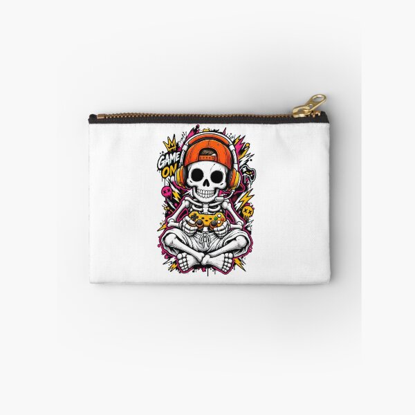 Item preview, Skeleton Gamer with Headphones and Controller designed and sold by Dmo3HarkoArt.