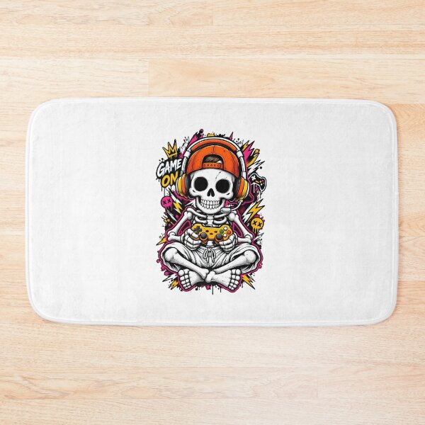 Item preview, Skeleton Gamer with Headphones and Controller designed and sold by Dmo3HarkoArt.