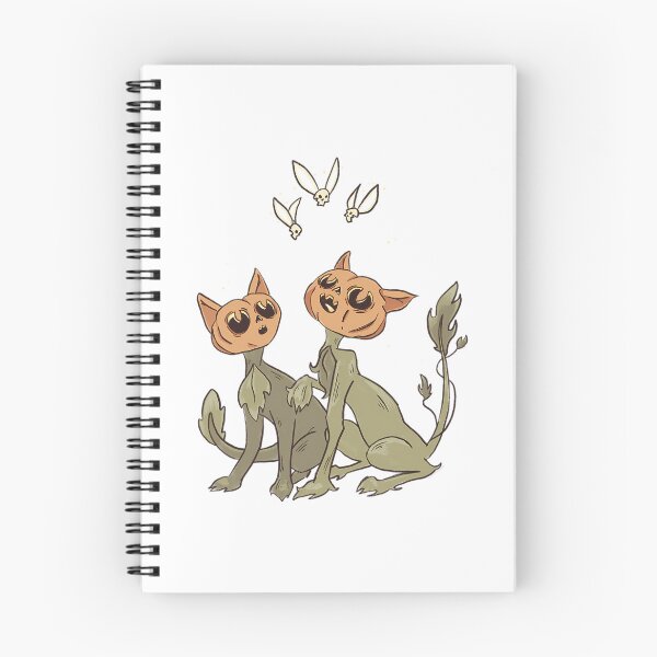 Item preview, Pumpkin Cats Chasing Skullflies designed and sold by LadyMoldavites.