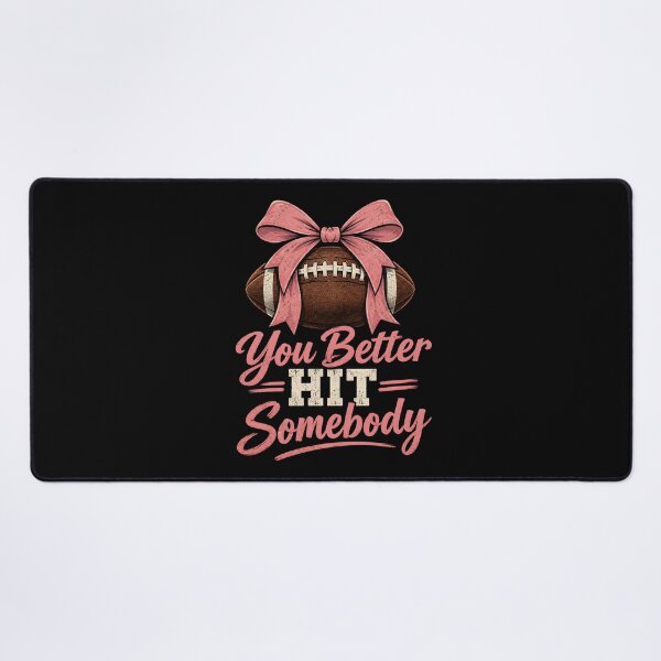 Item preview, You Better Hit Somebody Football Mom Bow Retro American Football Game Day designed and sold by ZyziowskyArt.