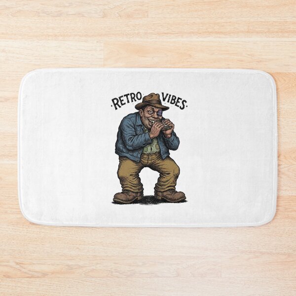 Item preview, The Midnight Blow: Retro Delta Blues Harmonica Art Print designed and sold by FreiherrPK.