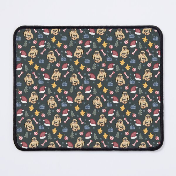 Item preview, Cute Watercolor Rottweiler Christmas Dark Charcoal Pattern designed and sold by svitlaarty.