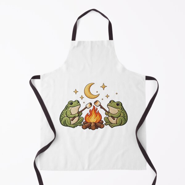 Item preview, Cute Frog Camping Campfire Under the Moon designed and sold by wecrea.